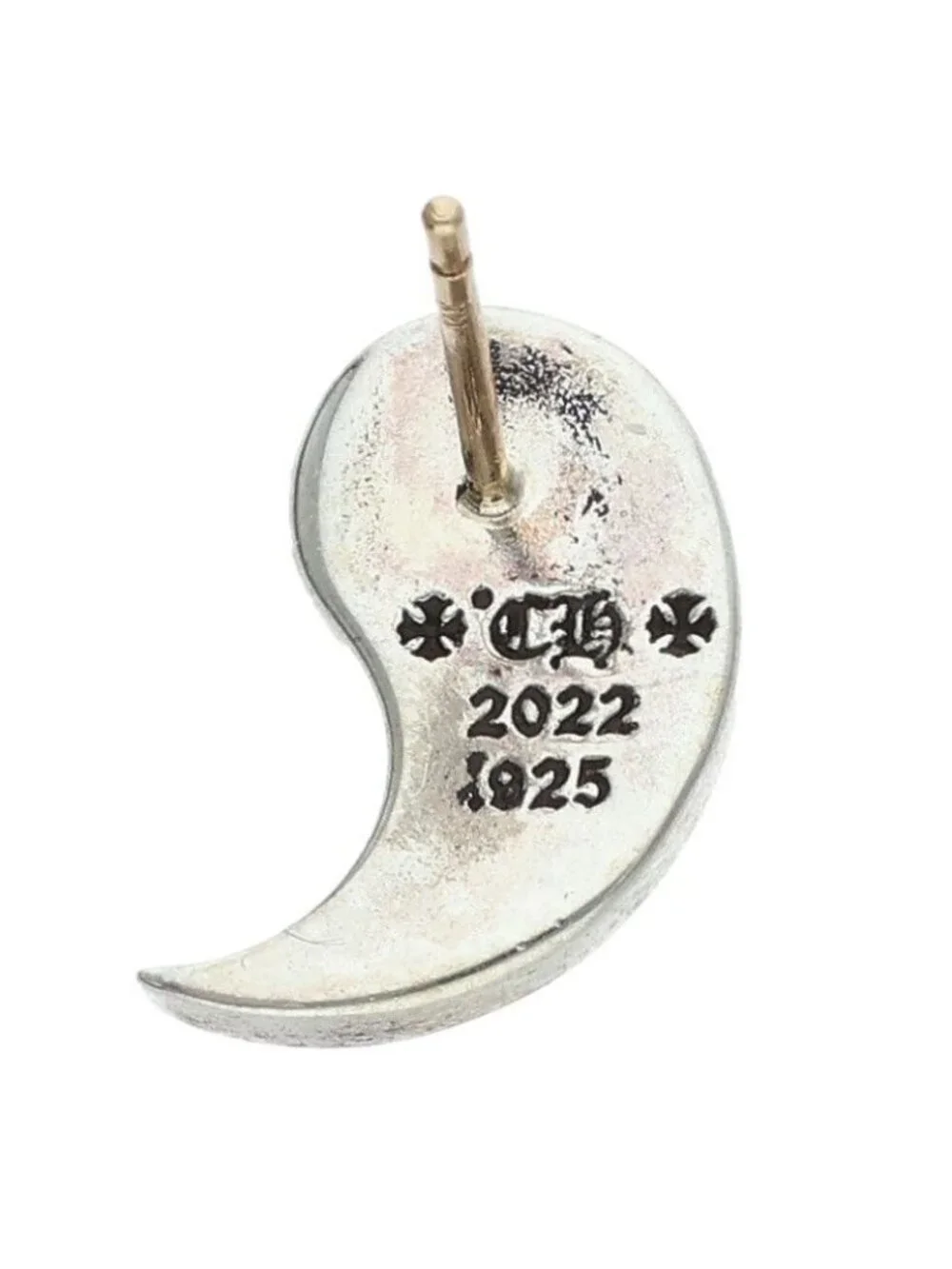 Chrome Hearts Yin Yang Silver Earrings